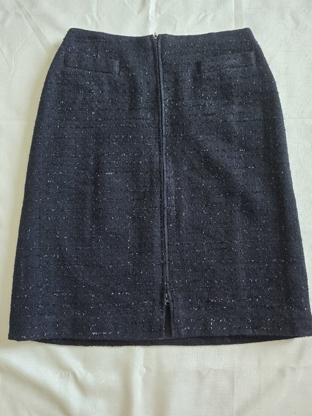 Harve Benard Evening Sequin Tweed Pencil Skirt Size 10 Black